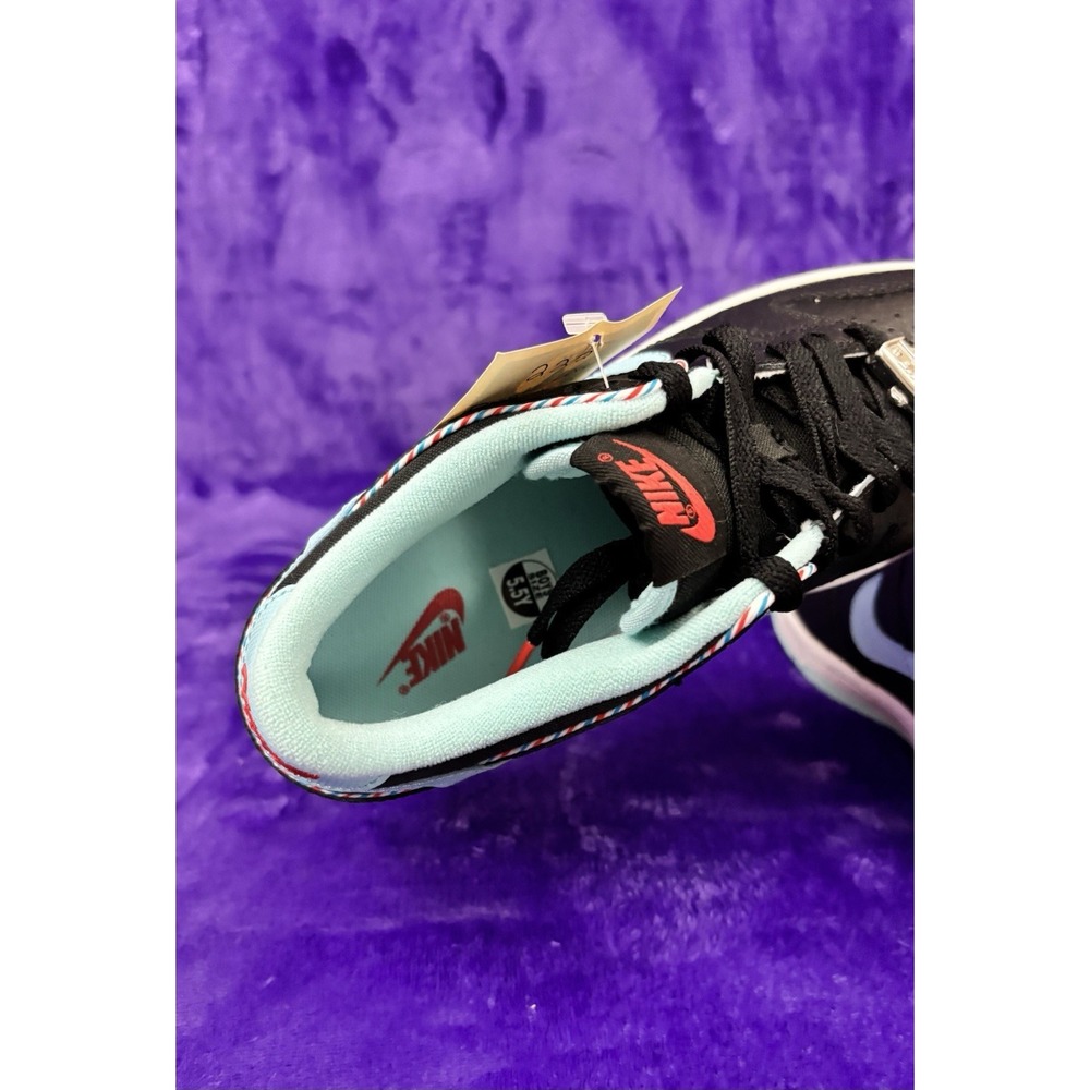 💈 Nike Dunk Low SE Grade School Barber Shop Black DN3351-001 Sz 5.5y / 7womens - Picture 6 of 8